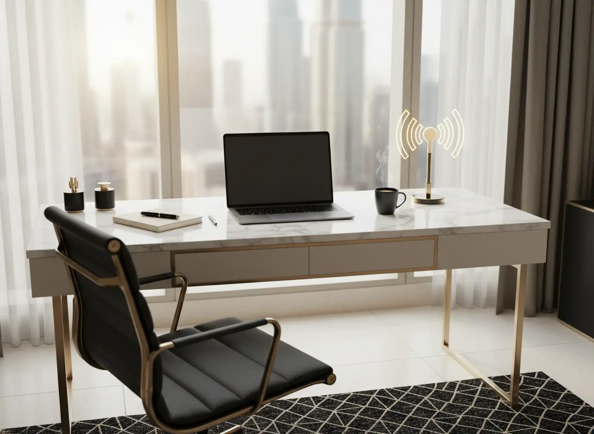 Reliable Wi-Fi and a proper desk workspace in a DIFC serviced apartment